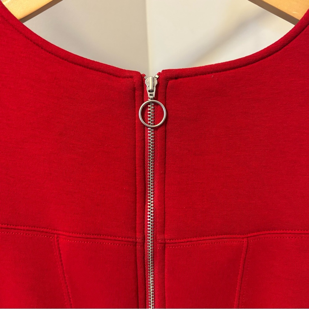 Anthropologie Maeve Vibrant Red Fit and Flair Dress - Picture 6 of 8